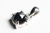 決算記念品ブラックダイヤモンドカットペンダントトップ　1.0ct